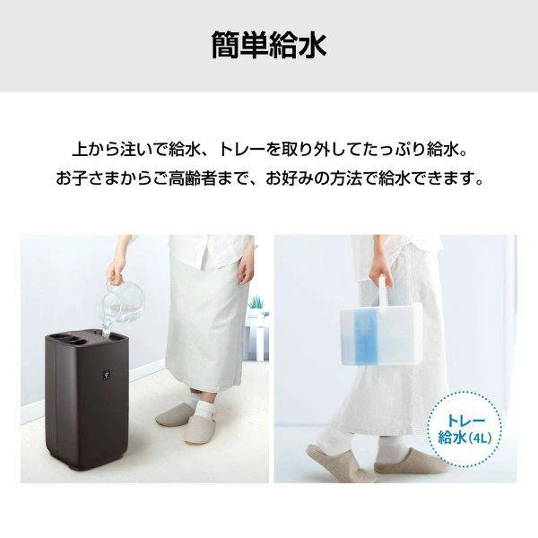 HV-T75 簡単給水 上から注水・トレー給水