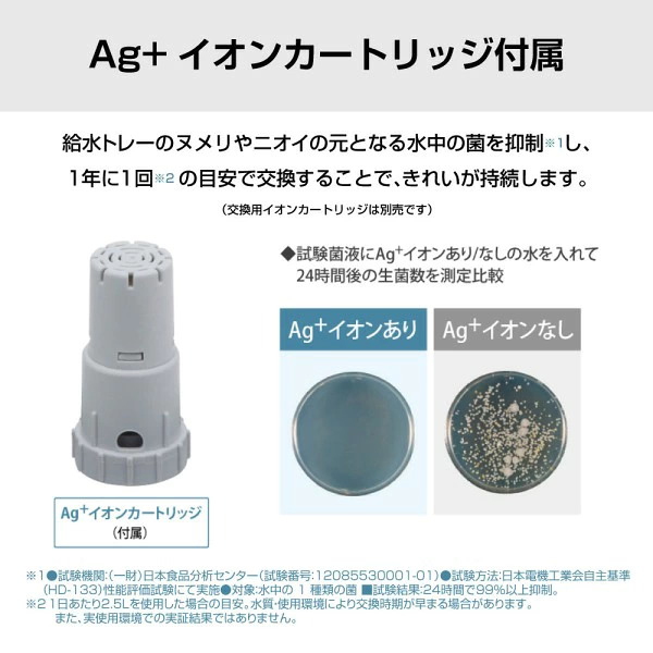 HV-T75 Ag+イオンカートリッジ付属