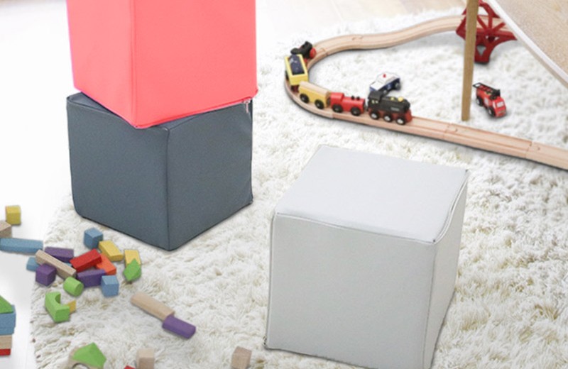 キッズブロック 正方形 2個セット | キッズコーナー ブロック クッション 赤ちゃん キッズスペース ベビー キッズルーム キッズ 子供 キッズスツール スツール ソフトブロック おもちゃ ブロッククッション 遊具