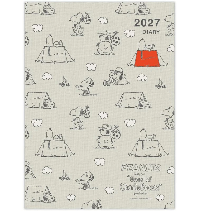 日本ホールマーク A5ファミリーダイアリー 2027 スヌーピー きょうだいとキャンプ