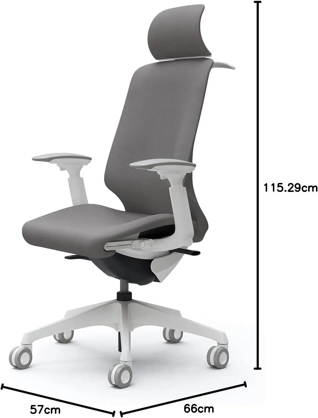 オカムラ スフィア 正面斜めから見た全体像 サイズ幅66×奥行57×高さ115.29cm